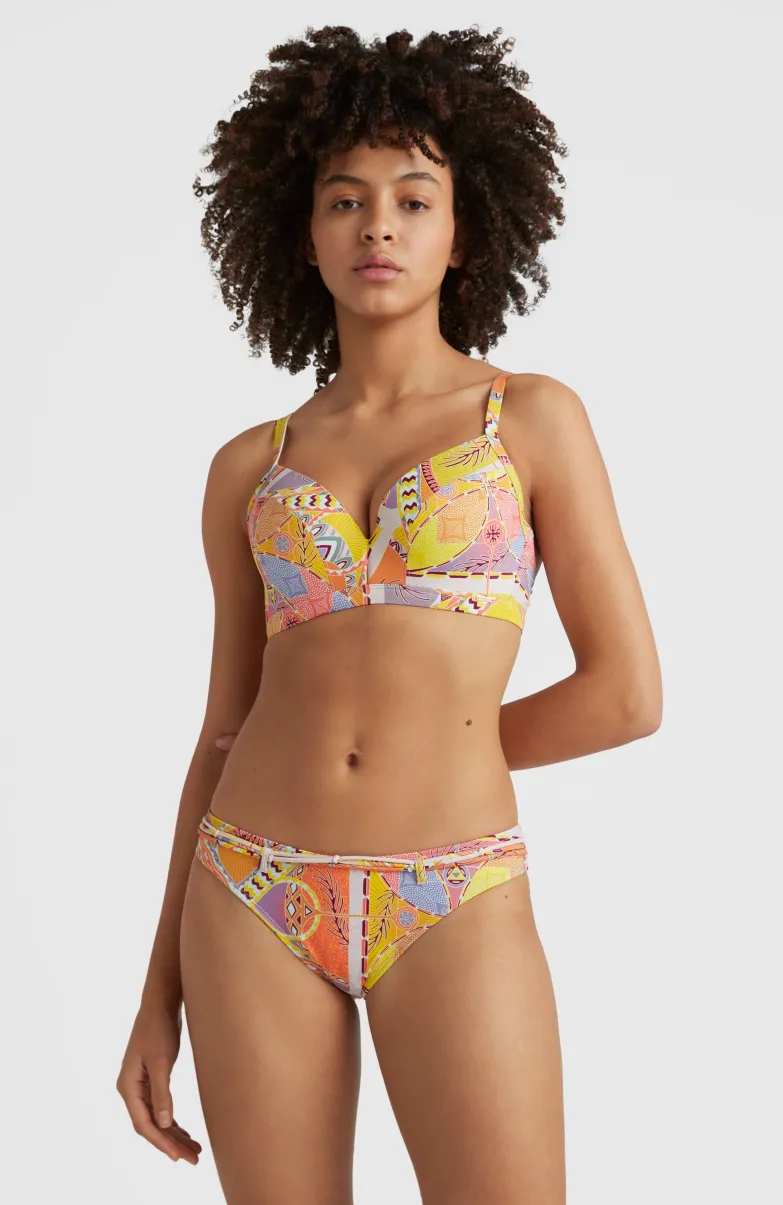 Bikinibroekje Cruz | Yellow Scarf Print