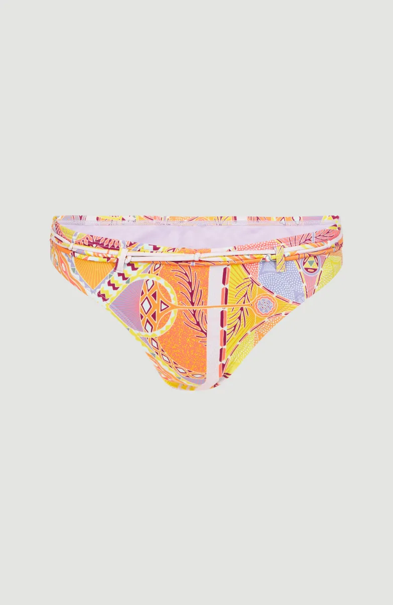 Bikinibroekje Cruz | Yellow Scarf Print
