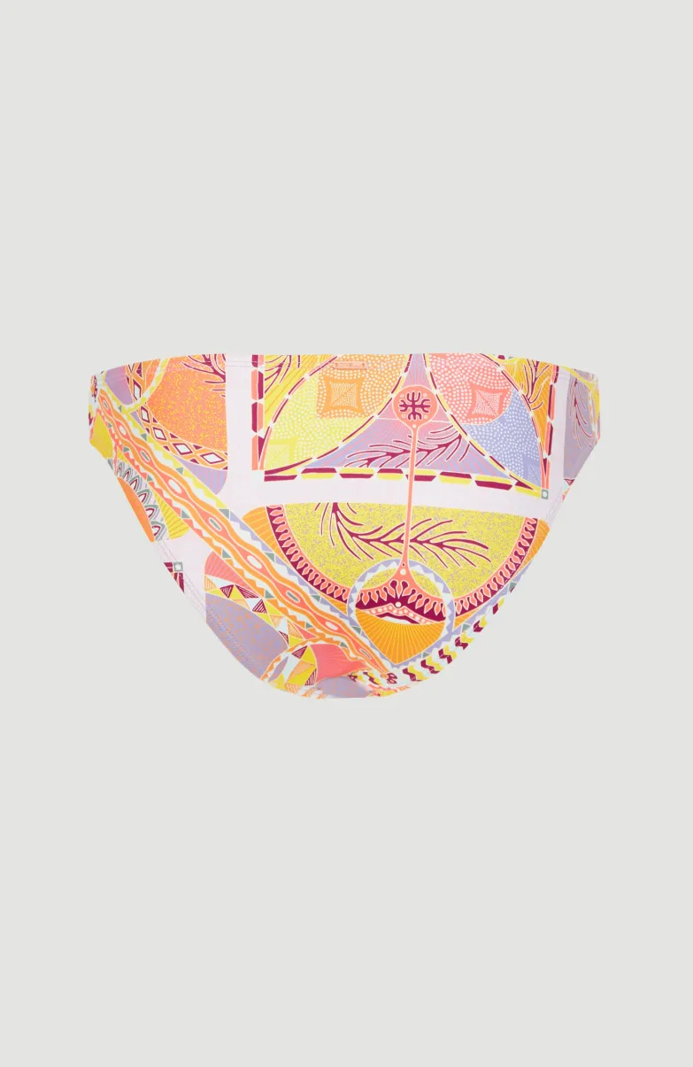 Bikinibroekje Cruz | Yellow Scarf Print