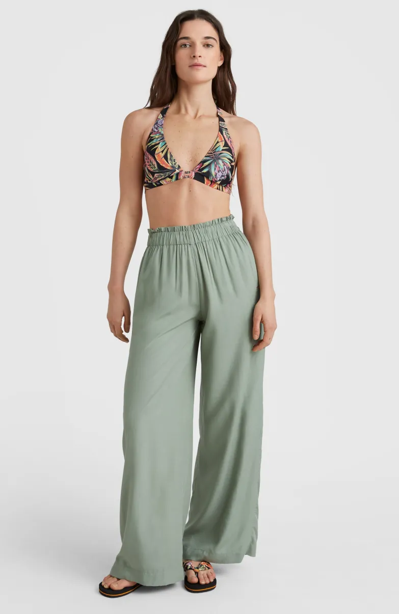 Bikinitop Marga Halter | Black Tropical Flower