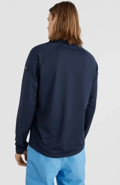 Clime Fleecetrui Met Halve Rits | Ink Blue -A