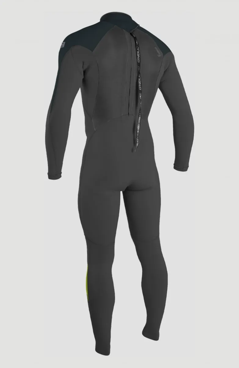 Epic 4/3mm Back Zip Full Wetsuit | BLACK/GUNMETAL/DAYGLO