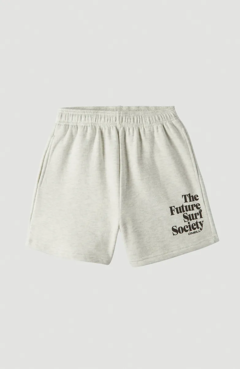 Future Surf High-Waist Joggingshort | White Melange