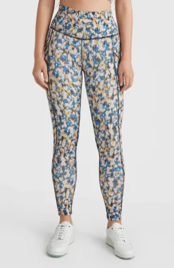 Hike Rib High Waist Legging | Blue Minimal Camo