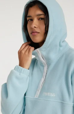 Hoodie Superfleece Met Halve Rits | Adley Blue