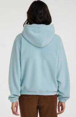 Hoodie Superfleece Met Halve Rits | Adley Blue