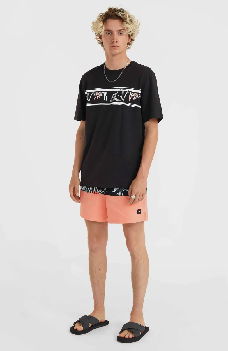 Mix And Match Cali Block 15" Zwembroek | Black Tropicana