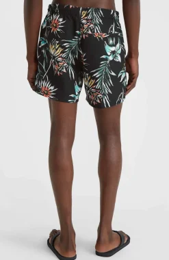 Mix And Match Cali Print 15'' Zwembroek | Black Tropicana