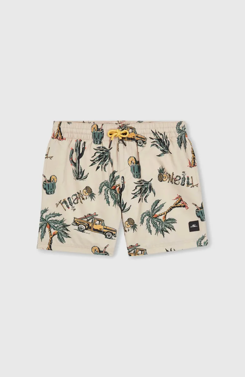 Mix And Match Cali Print 13'' Zwembroek | Beige Venice Beach