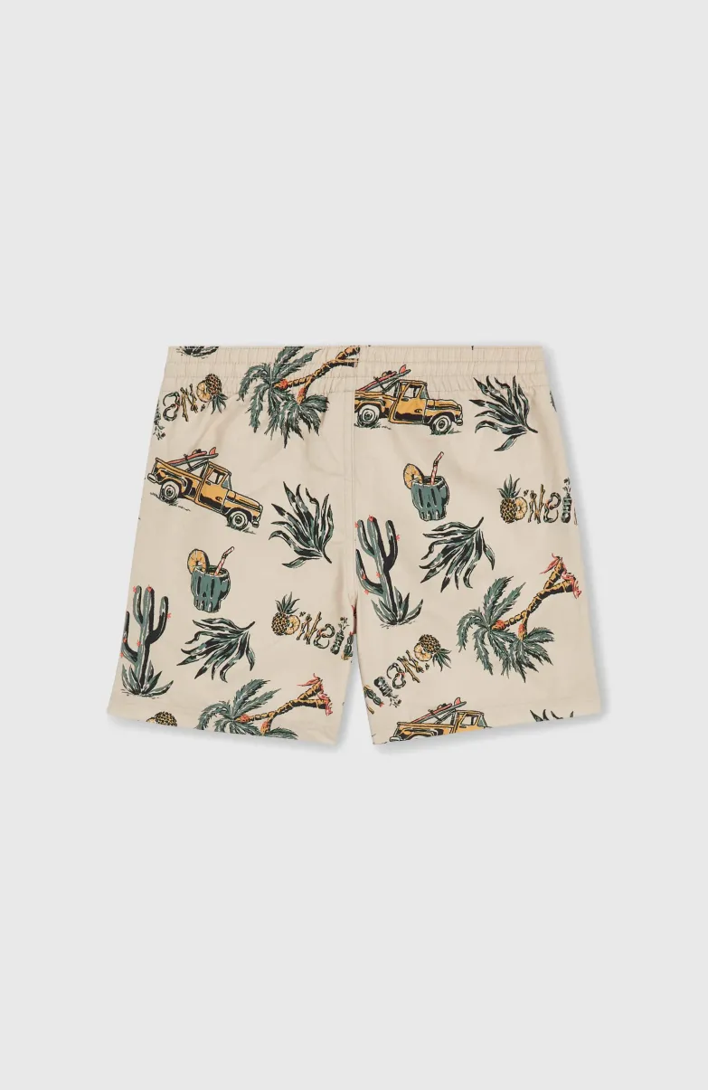 Mix And Match Cali Print 13'' Zwembroek | Beige Venice Beach