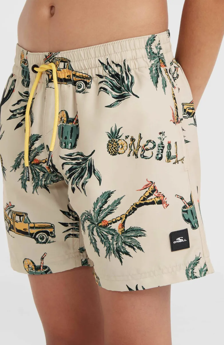 Mix And Match Cali Print 13'' Zwembroek | Beige Venice Beach