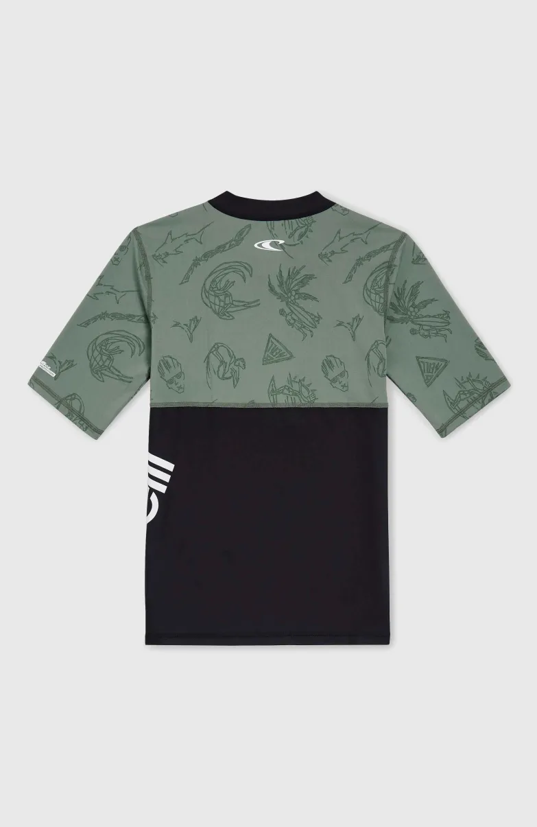 Mix And Match Crazy Shirt Met Korte Mouwen | Green Vintage Surfer