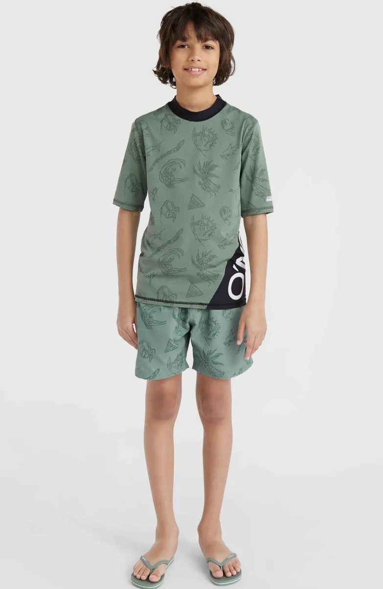 Mix And Match Crazy Shirt Met Korte Mouwen | Green Vintage Surfer
