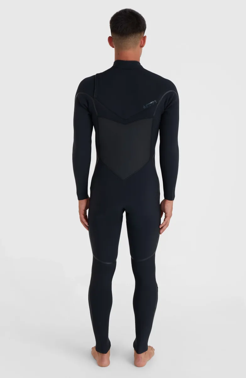 Psycho Tech 4/3mm Chest Zip Full Wetsuit | BLACK/BLACK
