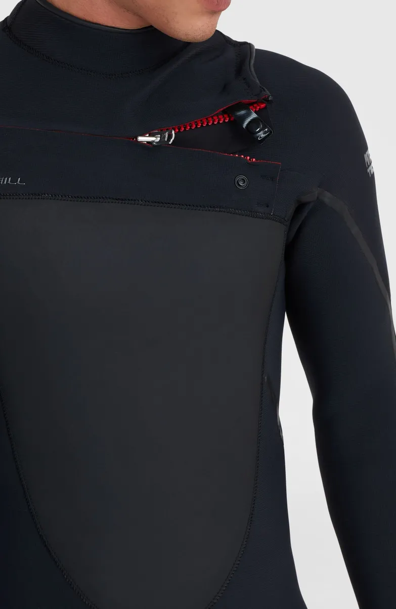 Psycho Tech 4/3mm Chest Zip Full Wetsuit | BLACK/BLACK