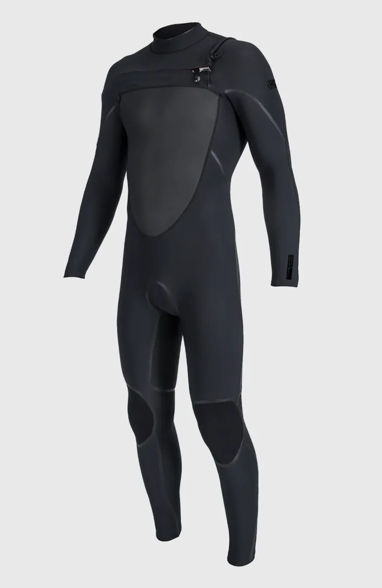 Psycho Tech 4/3mm Chest Zip Full Wetsuit | BLACK/BLACK