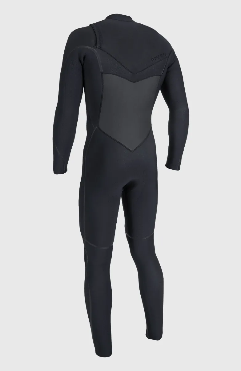 Psycho Tech 4/3mm Chest Zip Full Wetsuit | BLACK/BLACK