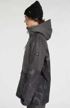 Ski Jas Texture | Black Out Colour Block