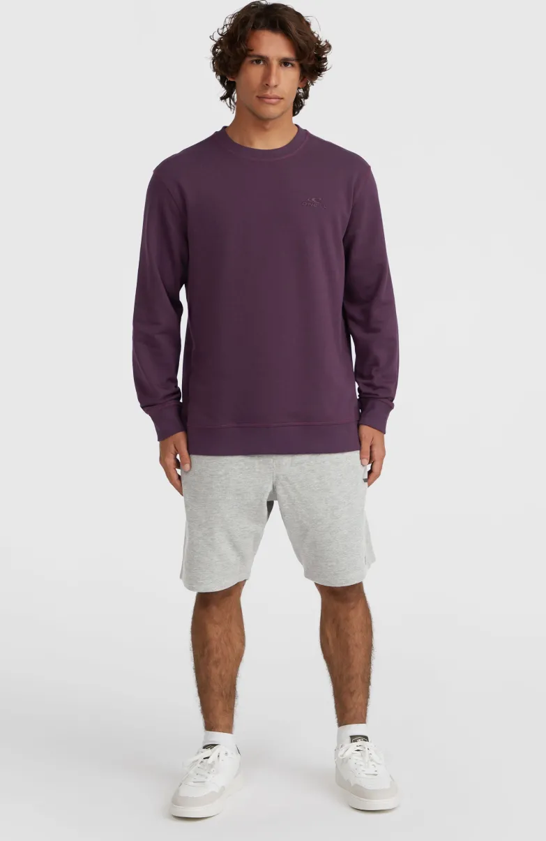 Small Logo Crew Sweater | Aubergine