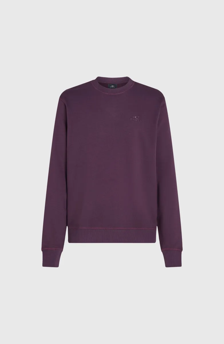 Small Logo Crew Sweater | Aubergine