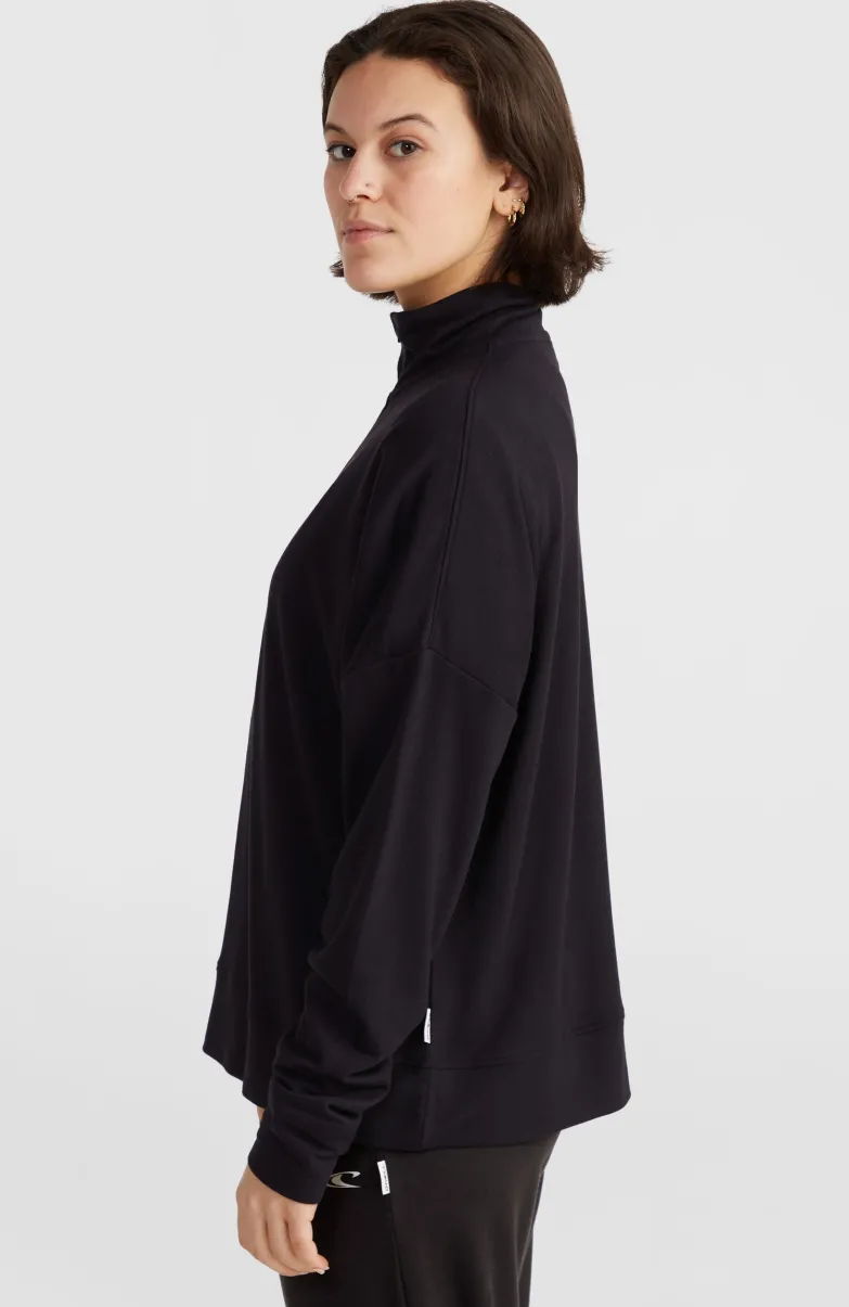 Sweater Met Halve Rits | Black Out