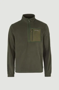 Trui Utility Light Fleece Met Halve Rits | Forest Night