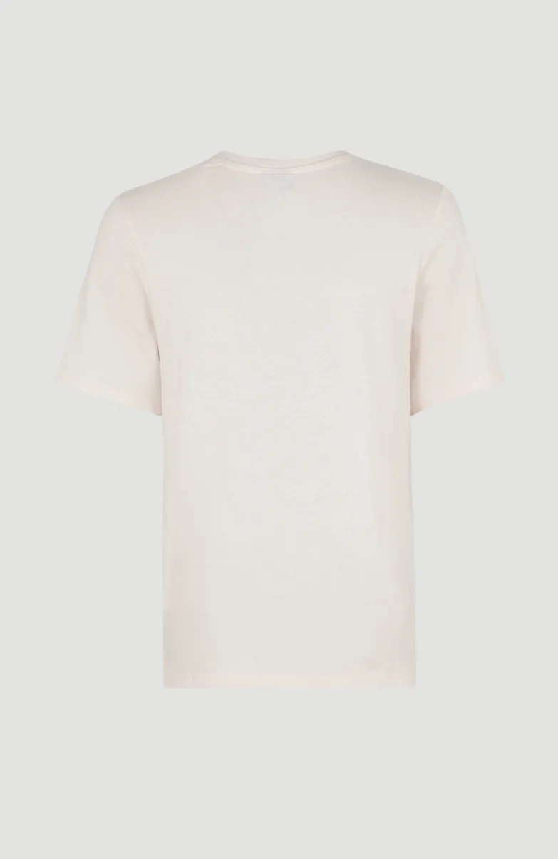 T-shirt Essentials Met V-hals | Peach Whip