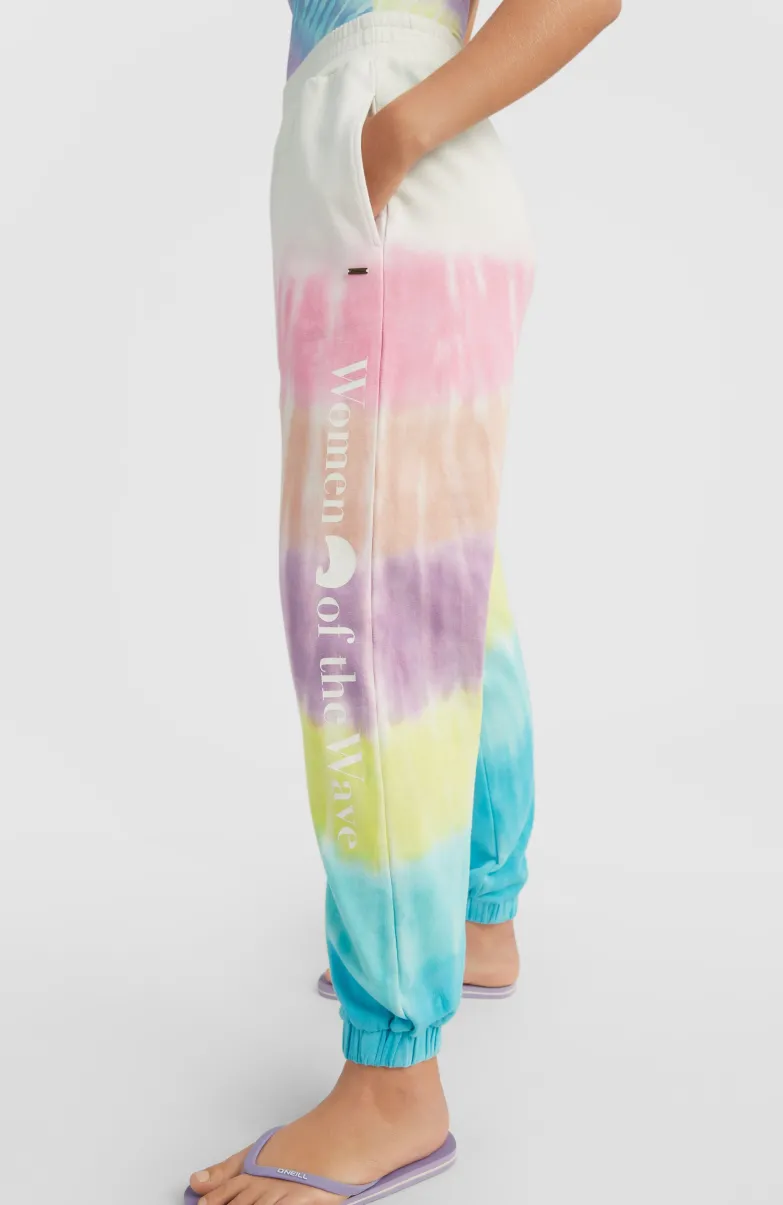 Women Of The Wave High-Waist Broek | Blue Tie Dye