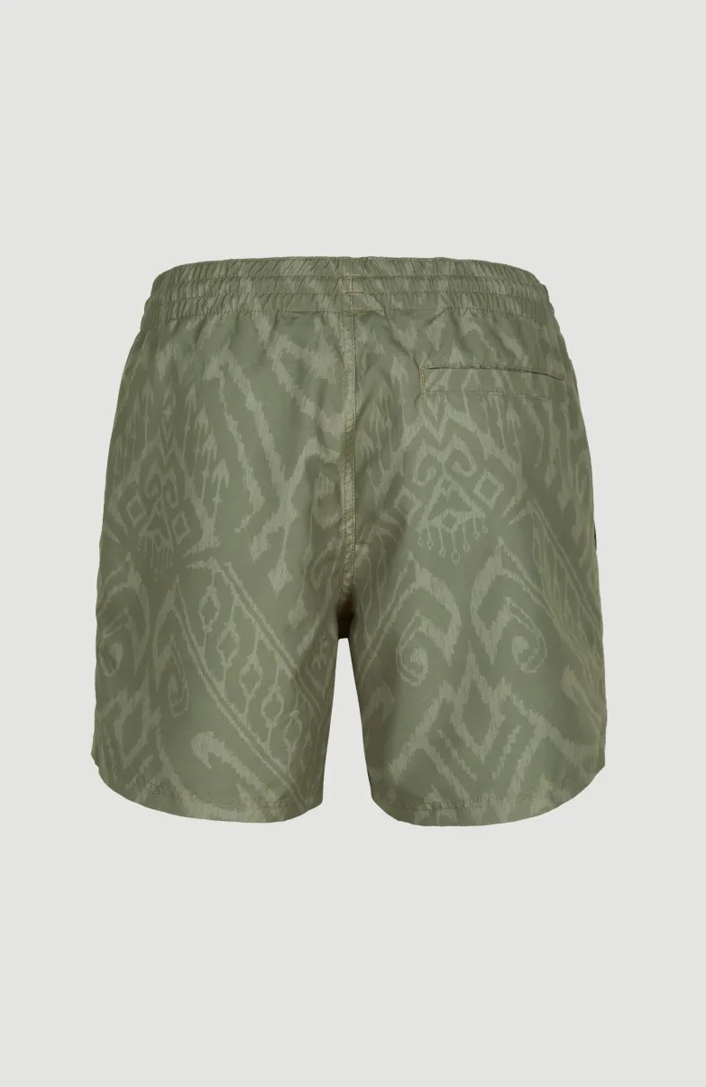 Zwemshort Cali Print 15'' | Deep Lichen Magic Carpet