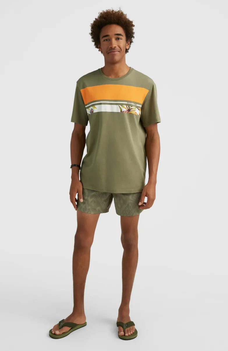 Zwemshort Cali Print 15'' | Deep Lichen Magic Carpet